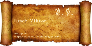Musch Viktor névjegykártya