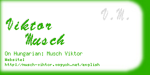 viktor musch business card